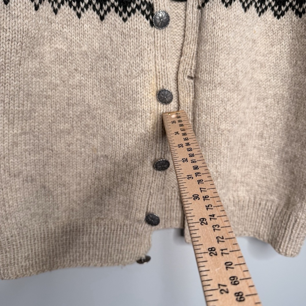 Vintage Hand Knitted SAGA KNIT Pure New WoolSweater Unisex Made in Norway SZ-S/M - Picture 6 of 16
